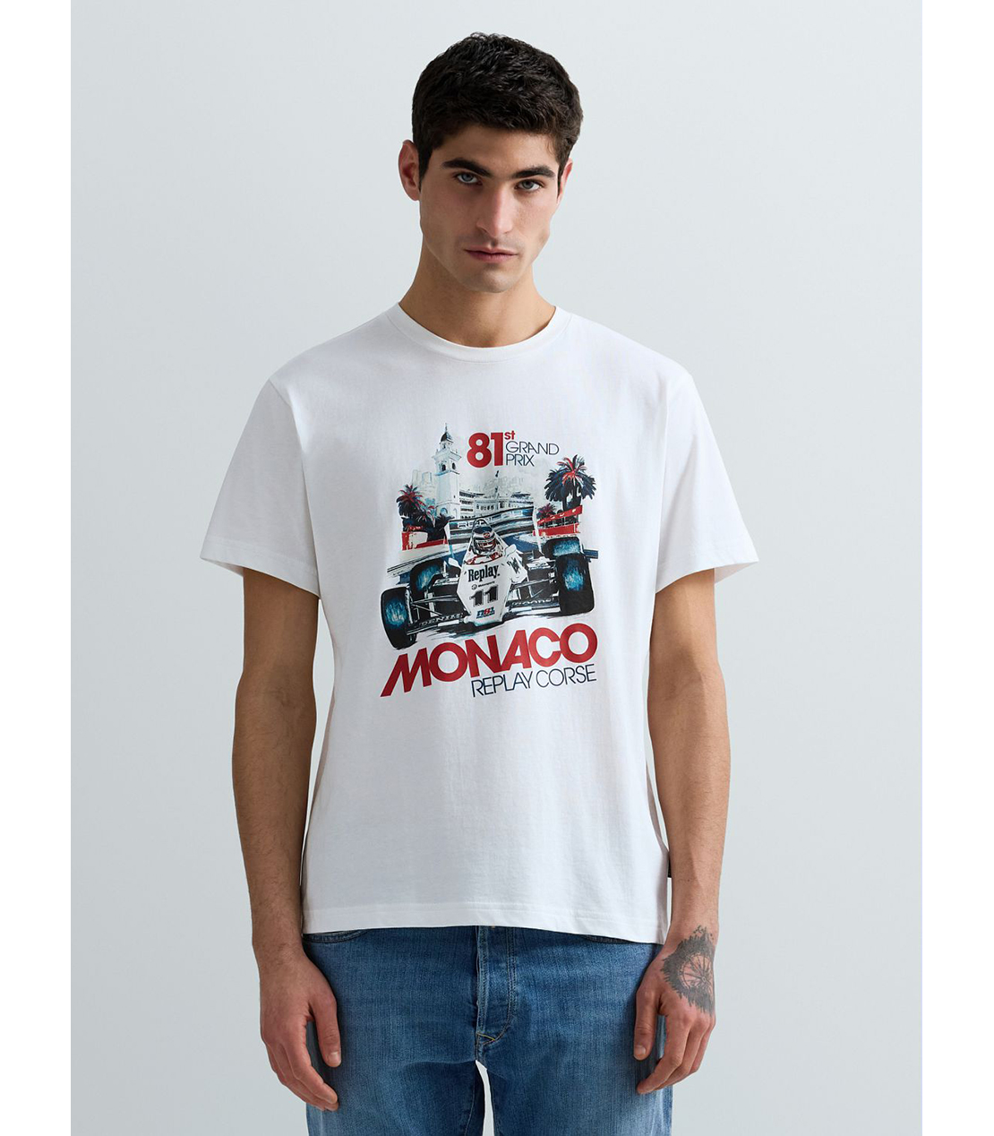 ベーシックジャージーMONACO Tシャツ 詳細画像 ホワイト 1